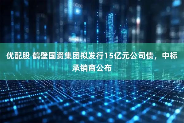 优配股 鹤壁国资集团拟发行15亿元公司债，中标承销商公布